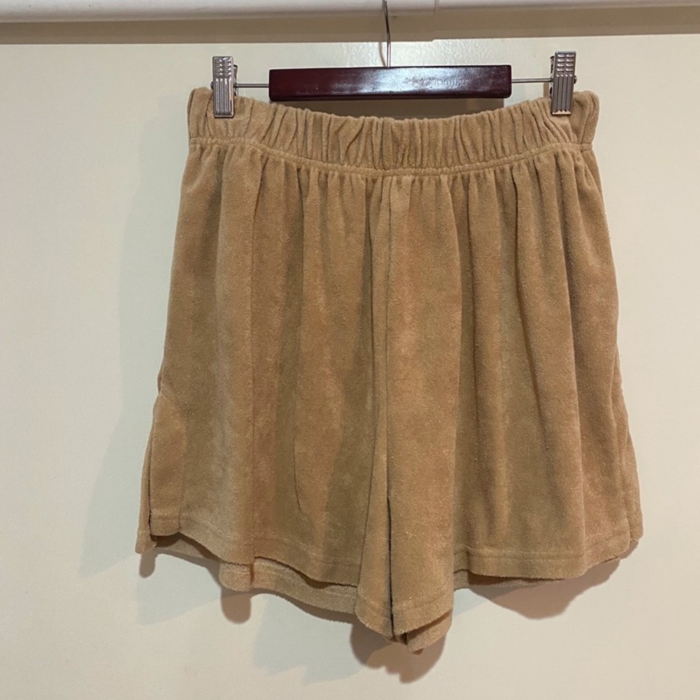 Kendall & Kylie Tan Terry Cloth Shorts